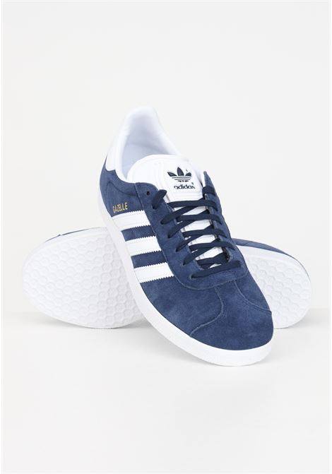 Men's low-neck sneakers in navy blue suede with the iconic 3 stripes ADIDAS ORIGINALS | BB5478.